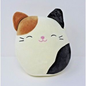 Squishmallow Cam the Calico Cat 8” Plush Stuffed Animal Closed Eyes Brown Black
